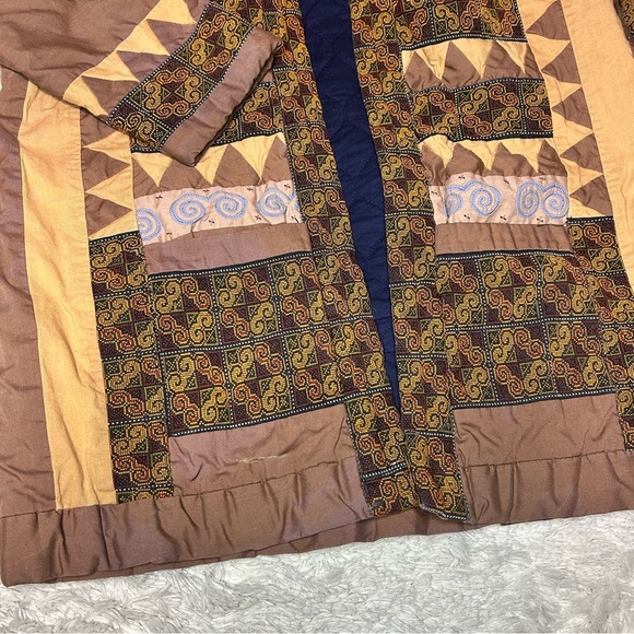 Handmade 1970 Old Fabric, vintage cloth, old kantha style jacket - Picture 5 of 13